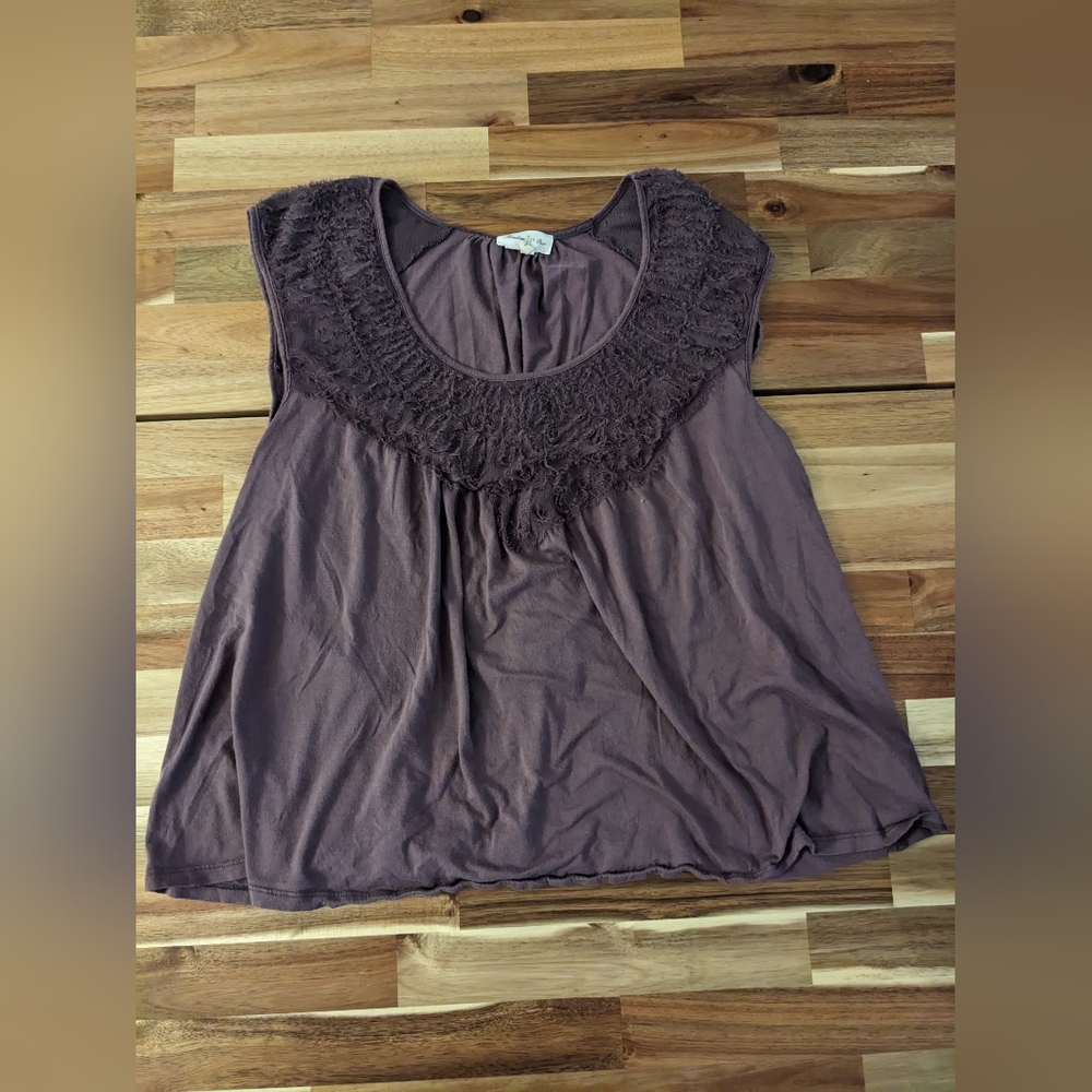 Anthropologie Meadow Rue purple blouse
